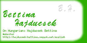 bettina hajducsek business card